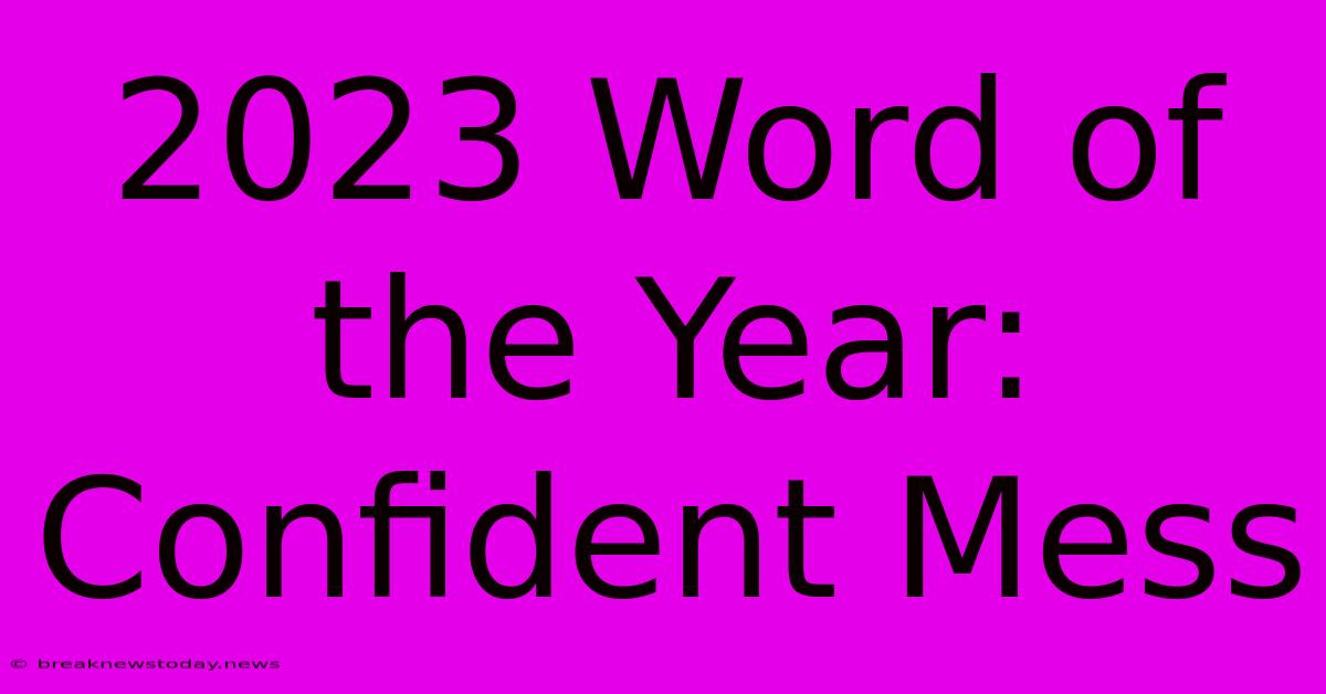 2023 Word Of The Year: Confident Mess