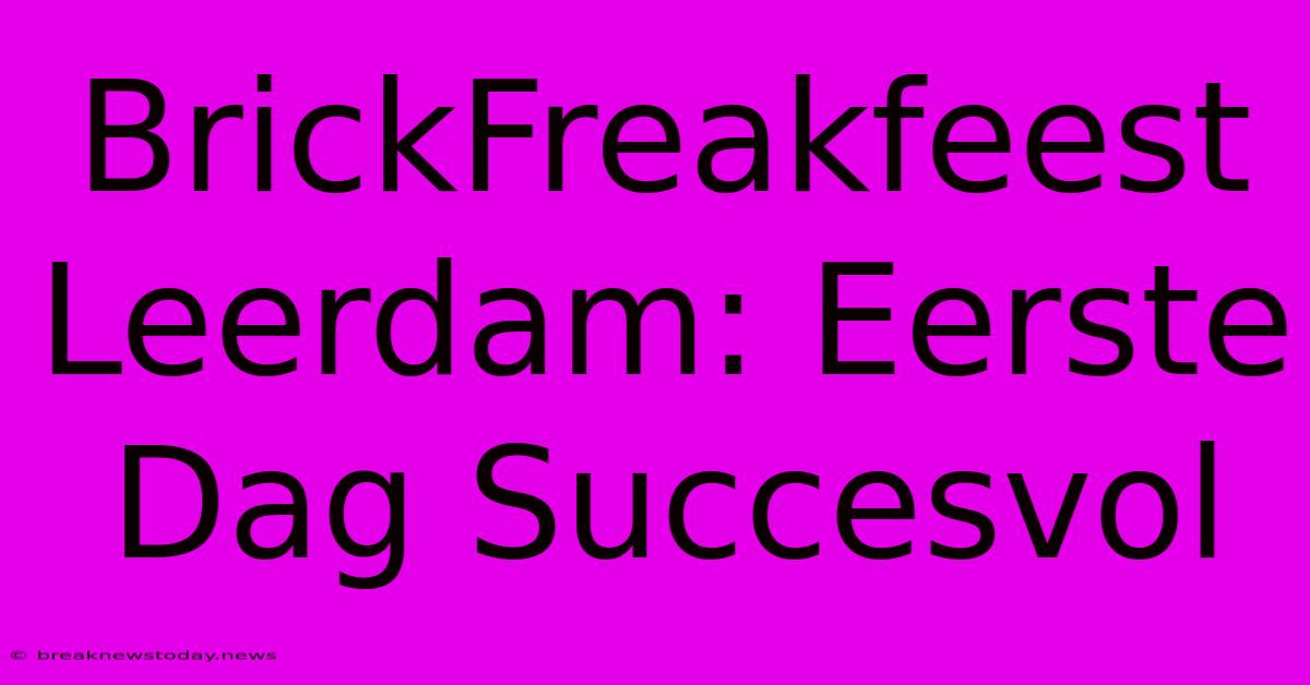 BrickFreakfeest Leerdam: Eerste Dag Succesvol