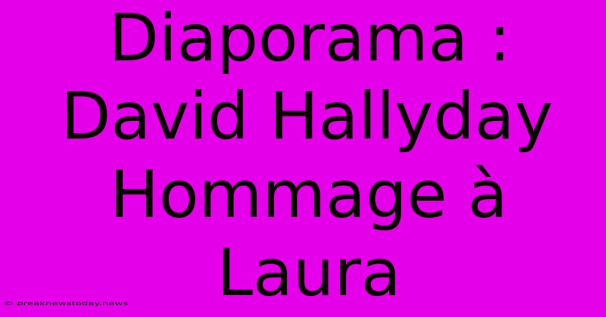 Diaporama : David Hallyday Hommage À Laura