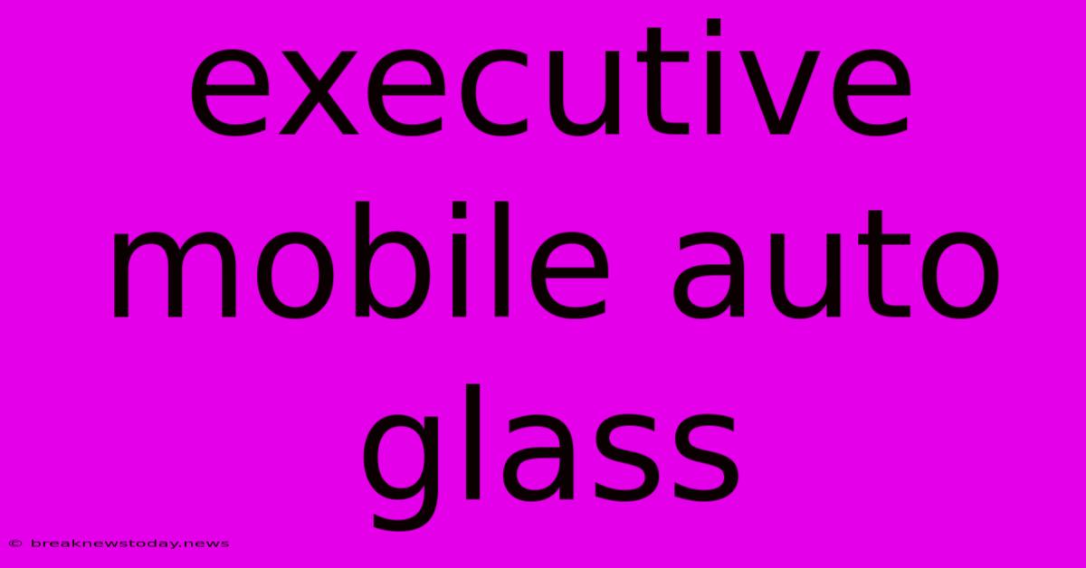 Executive Mobile Auto Glass