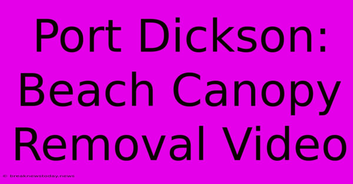 Port Dickson: Beach Canopy Removal Video 