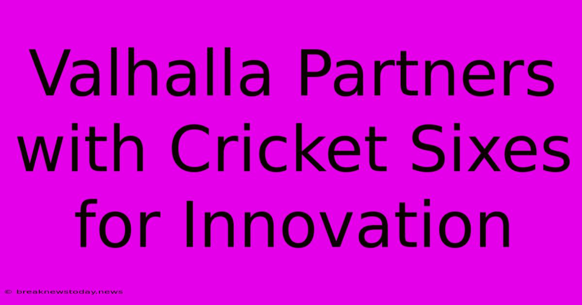 Valhalla Partners With Cricket Sixes For Innovation